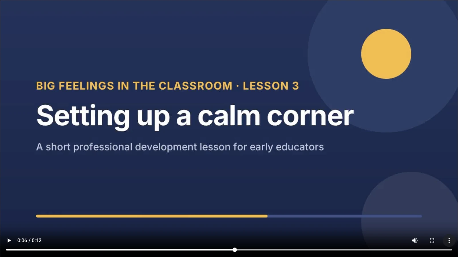 A video lesson playing in the browser
